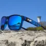 KDEAM Classic Square Frame Polarized Sunglasses UV400 Protection Sport Sun Eyewear for Outdoor Cycling Driving Fishing