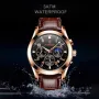 POEDAGAR Men Watches Waterproof Luminous Calendar Quartz Watch Stainless Steel Leather Watch Fashion Luxury Business Wristwatch