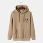 ChArmkpR Mens Smile Face Print Kangaroo Pocket Casual Drawstring Hoodies
