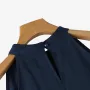 ZANZEA Elegant Style Womens Tank Vest Summer Sleeveless O-Neck Plain Casual Loose Camisoles Top