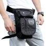 Men's Sports Adjustable Tactical Military Waist Bag Leg Bag Multi-Pocket Lightweight Waterproof Crossbody Bags for Outdoor Hiking Cycling Motorcycle Travel