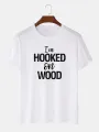 ChArmkpR Mens Letter Slogan Print Crew Neck Casual Short Sleeve T-Shirts