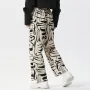 INCERUN Men Print Pants Casual Fashion Straight Legged Trousers for Men Large Size S-5XL
