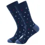 5 Pairs Fashion Colorful Men's Business Dress Socks High Quality Stripe Dots Anchor Large Size Men Cotton Socks Soft Breathable Elastic Long Socks