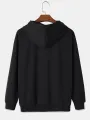 ChArmkpR Mens Hooded Sweatshirts Japanese Cat Print Contrast Patchwork Drawstring Hoodies