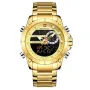 NAVIFORCE Luxury Men's Quartz Watch Dual Display Waterproof Sports Wristwatch Luminous Design Stylish