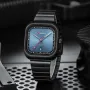 CURREN 36MM Large Dial Fashion Square Men's Quartz Watch Waterproof Luminous Calendar Clock Stainless Steel Business Casual Wristwatch