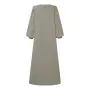 ZANZEA Women Ethnic Stylish Solid Crew Neck Maxi Dress Elegant Lantern Sleeves A-Line Dress