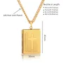 Religious Jesus Cross Locket Pendants Gold Silver Color Photo Frame Memory Necklace for Women/Men Stainless Steel Cross Necklace Faith Jewelry Gift