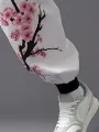 ChArmkpR Mens Japanese Cherry Blossoms Print Loose Drawstring Waist Pants