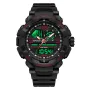 SANDA Men's Dual Display Sports Digital Watches Alarm Clock Day Weeks Multi-functional Luminous Wrist Watch