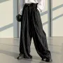 INCERUN Herrar Röndótt Prenta Frjálslegur Teygjanlegt Mitti Buxur Loose Fit Breiðir Fætur Buxur fyrir karla Plus Size S-5XL