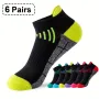 6 Pairs Men's Ankle Socks, Anti Odor & Sweat Absorption Breathable Cotton Low Cut Socks Mens Sport Socks for Outdoor Running Cycling Hiking Wearing All Seasons Wearing