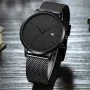 CRRJU Thin Men Watch Casual Simple Calendar Watch Quartz Watch Waterproof Sports Black Watches, Ideal choice for Gifts