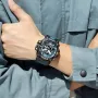 SMAEL Men LED Luminous Waterproof Sports Digital Dual Display Watch Multifunctional Outdoor Calendar Alarm Watch
