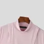 INCERUN Mens Solid Color Split Design Sleeveless T-Shirt Fashion Half Turtleneck Top for Male