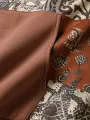 ChArmkpR Mens Ethnic Pattern Patchwork Kangaroo Pocket Drawstring Hoodies