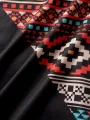 ChArmkpR Mens T-shirts Smile Geometric Ethnic Pattern Curved Hem Short Sleeve Tshirts