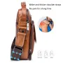 BULLCAPTAIN Genuine Leather Messenger Bag for Men Adjustable Shoulders Sling Crossbody Bags for Travel Work Business Handbag
