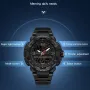 SANDA Men's Dual Display Sports Digital Watches Alarm Clock Day Weeks Multi-functional Luminous Wrist Watch