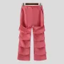 INCERUN Men Layered Pockets Design Casual Pants Fashion Wide Leg Trouser Male Bottom Streetwear Plus Size