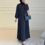 ZANZEA Fashion Women Ethnic Dress Elegant Lantern Sleeve Maxi Dresses Plain A-Line Sundress