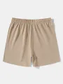 Mens Ethnic Ribbon Color Block Stitching Loose Drawstring Shorts