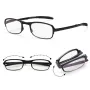 TR90 Folding Reading Glasses with Zipper Case Unisex Portable Lightweight Presbyopic Eyeglasses Readers Eyewear +1.5 ~ 3.5