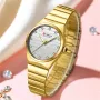 CURREN Women's Simple Rhinestones Quartz Watches Fashion Luminous waterproof Stainless steel Ladies Wristwatches