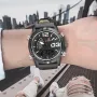NAVIFORCE Fashion Sport Watches Analog Date Clock Men Quartz Watch Luminous Waterproof Genuine Leather Strap Wristwatch for Male