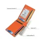 Ví da thật mỏng Ekphero dành cho nam, chặn RFID, ngăn đựng thẻ tín dụng tối giản, ví gấp đôi, quà tặng cho nam giới