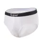 Cuecas triangulares masculinas 5 peças, moda com letras, cinto elástico, confortável, macias e respiráveis, para dormir diariamente