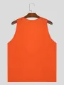 INCERUN Mens Fashion Solid Color U-shape Tank Top