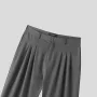 INCERUN High Fashion Sense Men Casual Pants Fold Design Solid Color Business Trousers for Men Large Size S-5XL