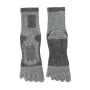5 Pairs Men's Split Toe Long Socks Thick Compression Mesh Outdoor Fitness Running Cycling Basketball Travel 5 Finger Sports Socks Comfortable