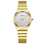 CURREN Women's Simple Rhinestones Quartz Watches Fashion Luminous waterproof Stainless steel Ladies Wristwatches