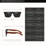 DUBERY Vintage Wooden Polarized Sunglasses for Men Women UV400 Protection Fashion Square Sun Glasses for Driving Travel Fishing