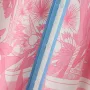 INCERUN Erkek Gömlek Moda Pembe Çiçekli Mavi Çizgi Patchwork Tasarım Yarım Kollu Gömlek Yaz Plaj Gömlekleri Üst