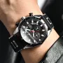 LIGE Men Watches with Silicone Strap Waterproof Chronograph Quartz Watch Luminous Calendar Sports Wristwatch