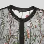 INCERUN Men Lace Shirts Fashion Printed Shirts Men Short Sleeve V Neck Blouse Leisure Embroidered Button Man See Through Chemise 5XL