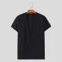 INCERUN Mens T-shirts Casual Solid Color V Neck Tee Summer Comfy Short Sleeve Mens T Shirts Daily Male Clothing Tops