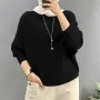 ZANZEA Daily Style Women Knitted Long Sleeve Crew Neck T-shirt Casual Solid Loose Work Tops