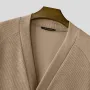 INCERUN Mens Knit V-Neck Long-Sleeve Cardigan Solid Color Comfortable Versatile Men Clothing Fashion Outwear