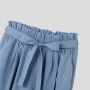 INCERUN Men Pants Tie Design Solid Color Casual Elastic Trousers Comfy Daily Solid Color Pants with Side Pockets