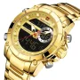 NAVIFORCE Luxury Men's Quartz Watch Dual Display Waterproof Sports Wristwatch Luminous Design Stylish