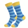 5 Pairs Men's Colorful Striped Funny Novelty Cotton Dress Socks, Cool Design Rich Funky Crew Socks for Men Comfy Breathable Long Socks