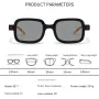 Fashion Retro Square Sunglasses UV400 Protection HD Sun Eyeglass for Outdoor Travel Driving with Case