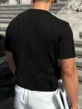 Mens Solid Short Sleeve Knit T-shirt