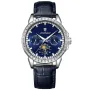 POEDAGAR Business Men Watch Luxury Rhinestone Leather Wristwatch Luminous Waterproof Calendar Quartz Watch