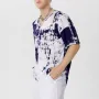 INCERUN Mens V Neck Ink Printing Chinese Style T-Shirts Casual Cotton Short Sleeve Tops Tees